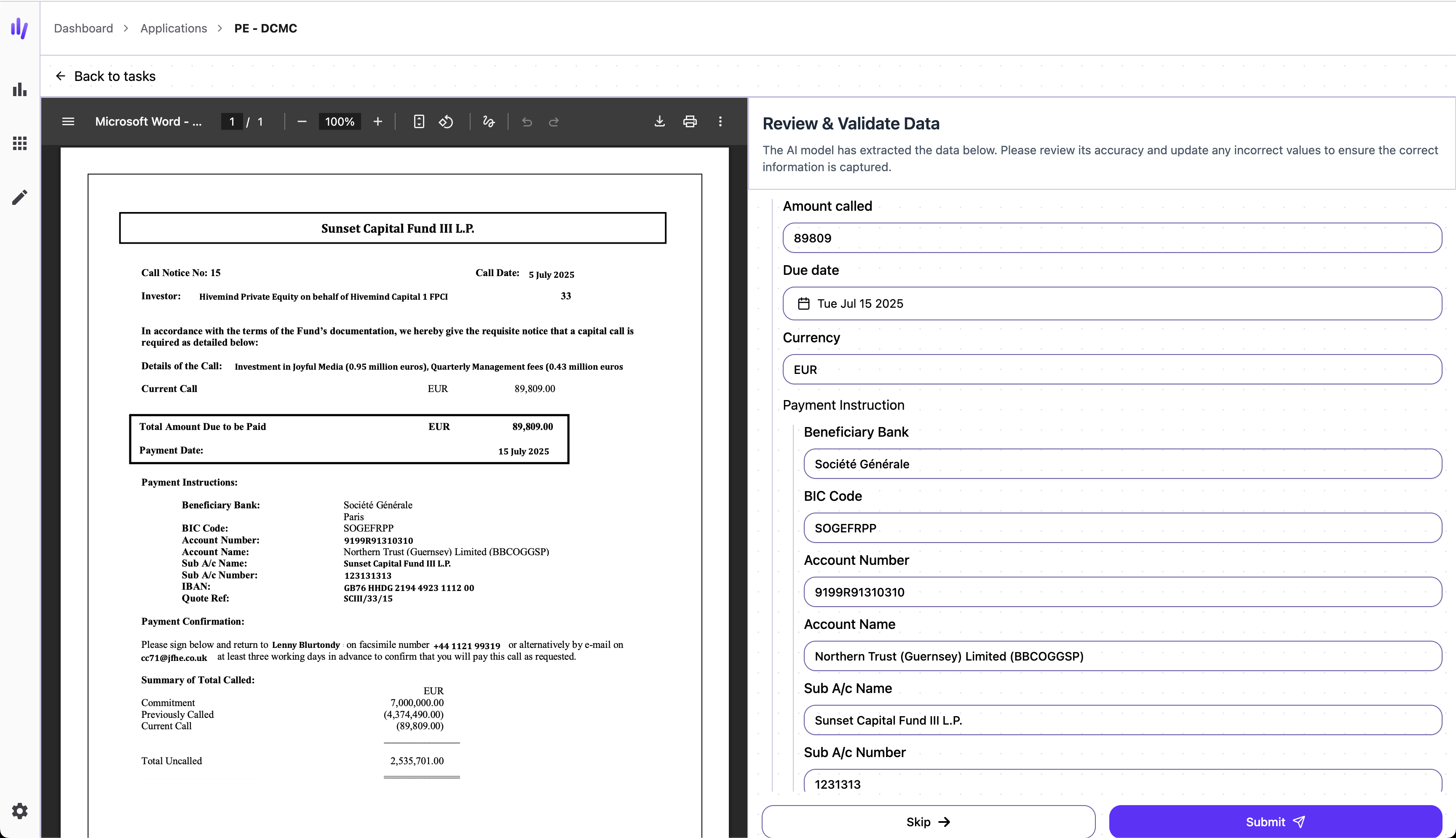 Task Assignment & Human Validation Interface